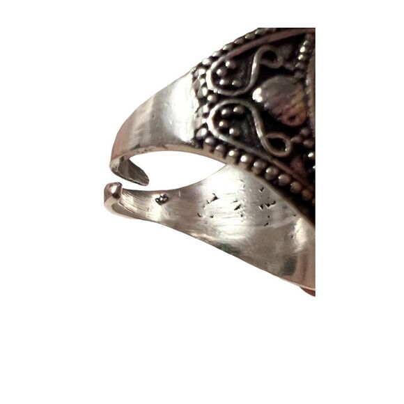 Brand New Silver Plated 925 Marked Amethyst Poison Ring Size 8 - Picture 5 of 5